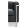 “Le Corbusier” style armchair covered in black leather - Moinat - Armchairs