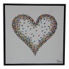 A modern painting \"Heart Men\" on canvas with black wooden frame - Moinat - Painting - Miscellaneous