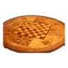 A Louis Philippe table, richly inlaid \"chessboard\" top, tripod foot - Moinat - Bridge tables, Changer tables