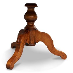 A Louis Philippe table, richly inlaid \"chessboard\" top, tripod foot