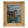 A painting \"Chateau de Rolle\" signed Richard Berger (1894-1984). Swiss - Moinat - Painting - Landscape