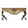个路易十四控制台，采用雕刻和镀金木材制成，带有马卡龙装饰 - Moinat - Consoles, 边桌, Sofa tables