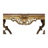 Console Louis XIV en bois sculpté et doré décor au macaron - Moinat - Consoles, Dessertes, Dos de canapé