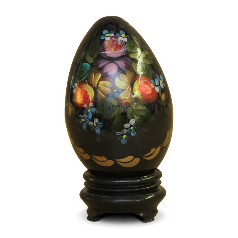 Ein hölzernes Ei, Blumendekoration. Russisch - Moinat - Dekorationszubehör