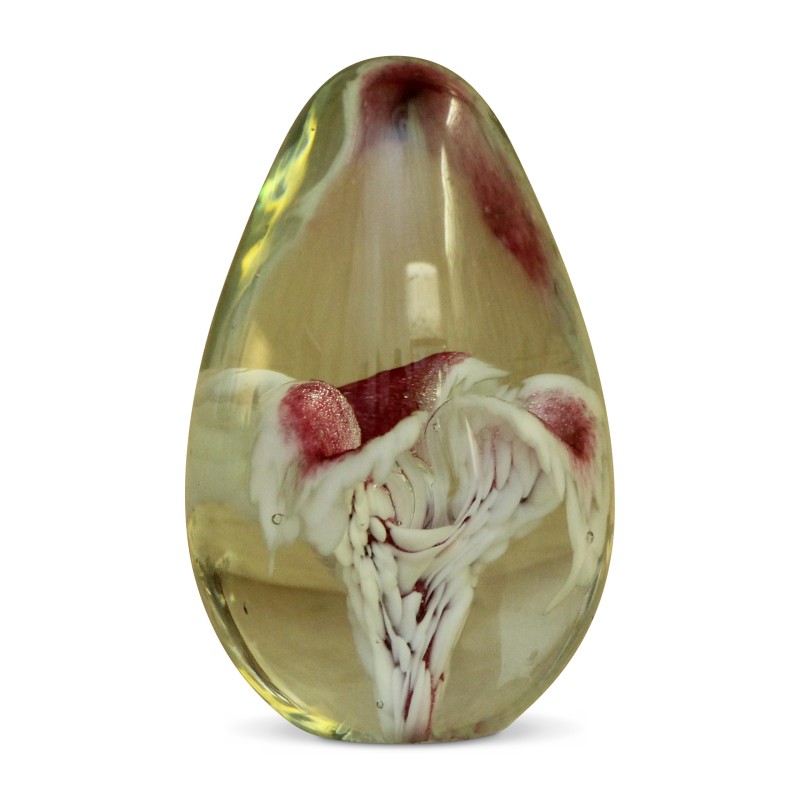 Ein Glasei mit Blumendekor - Moinat - Dekorationszubehör