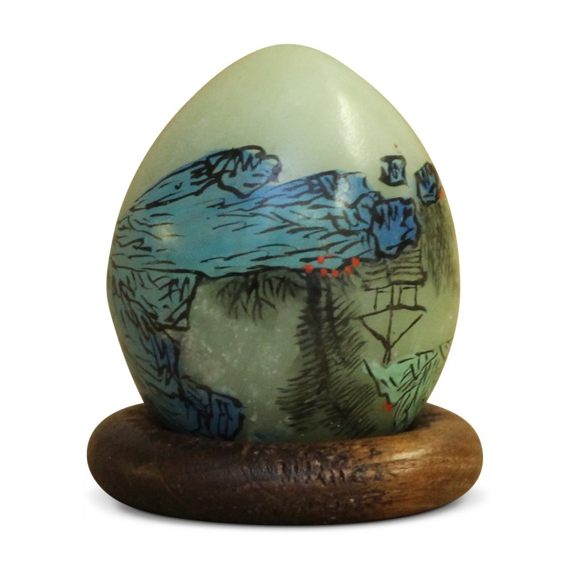 Ein Ei aus Jadestein - Moinat - Dekorationszubehör