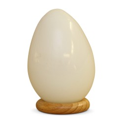 A white “opal” glass egg