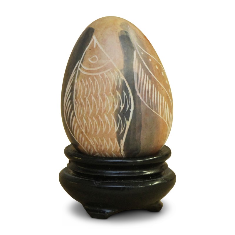 An “Orange” stone egg - Moinat - Decorating accessories