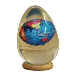A “World Map” glass egg