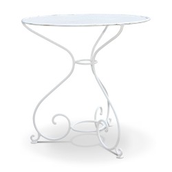 A round wrought iron “Bellevue” table. Old model.