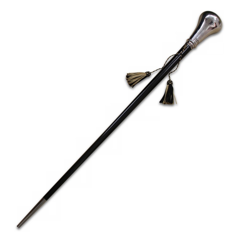A ceremonial cane with cross ball in silver metal - Moinat - Decorating accessories