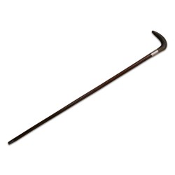A wooden cane with a bone cross