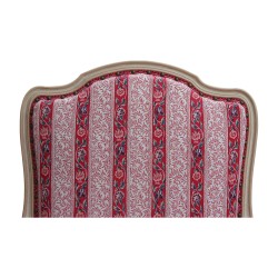 路易十五模压扶手椅，覆盖“Braguière”棉织物“Corail”系列