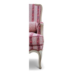 Литое кресло в стиле Людовика XV, обтянутое хлопчатобумажной тканью «Брагьер», коллекция «Corail».