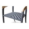 Ein „Jive“-Sessel aus beschichtetem Aluminium, der Sitz aus Olefinfaser und Teakholz - Moinat - Sièges, Bancs, Tabourets