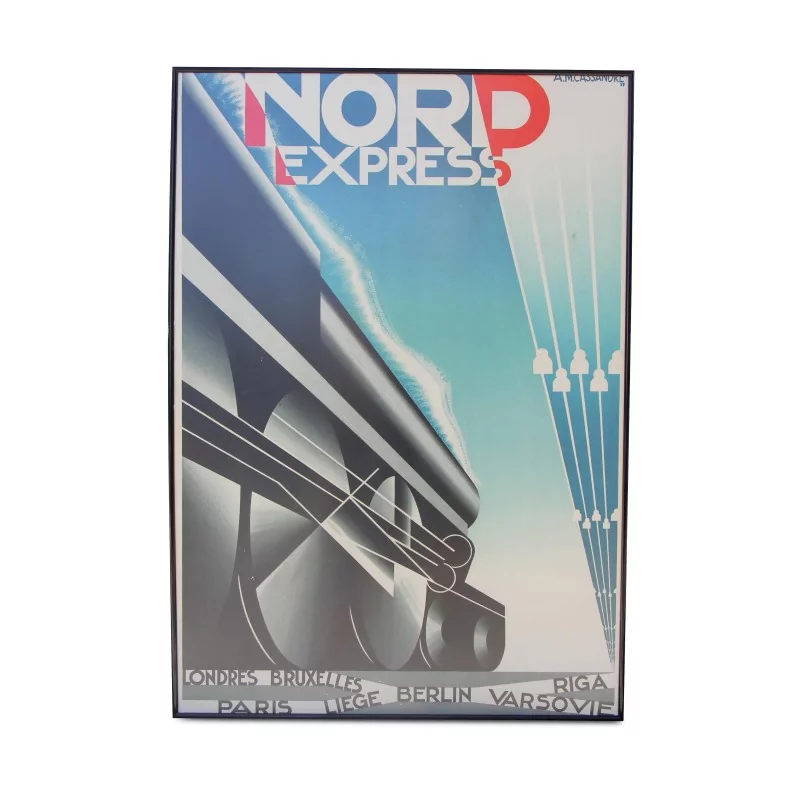 Une oeuvre "Affiche Nord Express" signé A.M Cassandre (1901-1968) - Moinat - Tableaux - Divers Une oeuvre "Affiche Nord Express" signé A.M Cassandre (1901-1968) - Moinat - Tableaux - Divers
