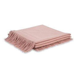 A three Merino plaid \"Old pink\". 100% Merino wool