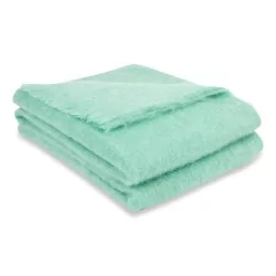 Eine Mohairdecke mit \"Celadon\"-Design. 100 % Mohair