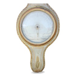 Ein reich geschnitztes Barometer aus vergoldetem Holz