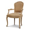 Louis XV style armchair in white lacquered beech with placelets - Moinat - Armchairs