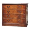 A flame mahogany chest of drawers, interior storage for hanging file - Moinat - Chests of drawers, Commodes, Chifonnier, Chest of 7 drawers