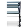 An \"Annecy\" bench in green oak (Rall 6009), cast iron base, black color - Moinat - Sièges, Bancs, Tabourets