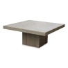 Une table de salon "Place de la cantera" plateau et pied en marbre travertin beige - Moinat - Tables de salon