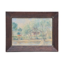 A work “Bord du lac, Perroy” signed A. Martine