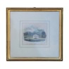 Ein Gemälde „Rolle, die Insel Laharpe und der Berg Bougy“ von Lesestre. Um 1870 - Moinat - Gravüren