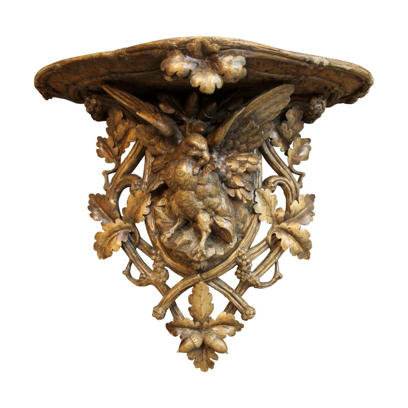 „Brienz“-Möbel, geschnitztes Holz mit dem Motiv eines Vogels mit ausgebreiteten Flügeln - Moinat - Brienz