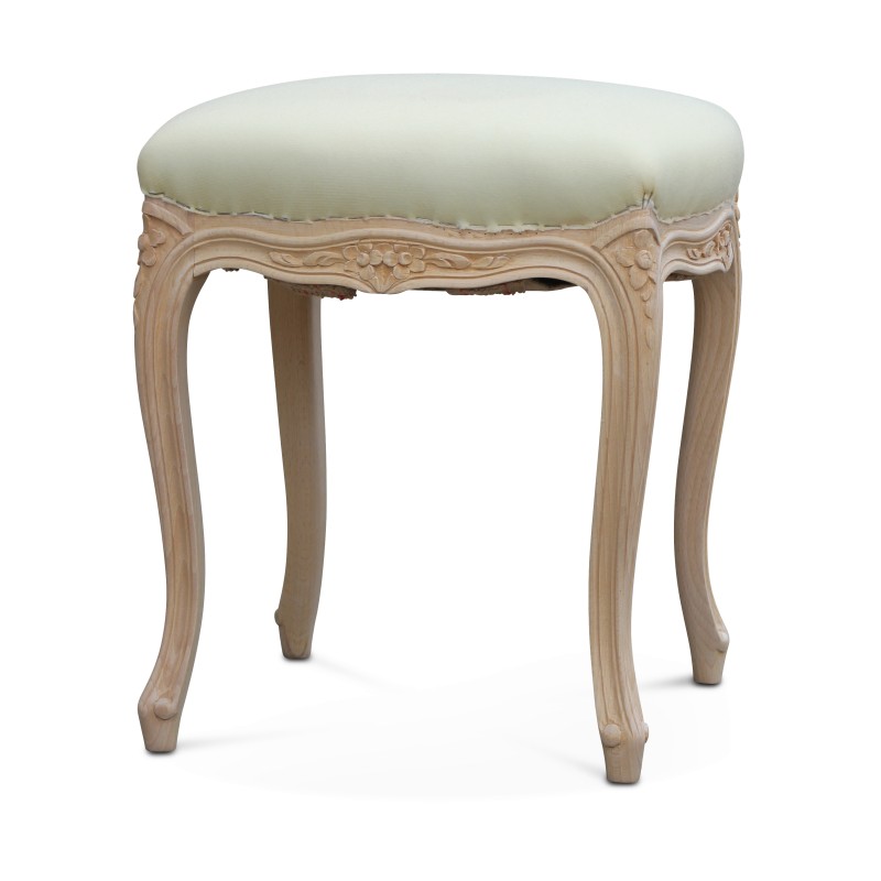 A richly carved rectangular beech seat. Has covered - Moinat - Stools, Benches, Pouffes