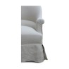 Ein Krötensitz, bezogen mit ecrufarbenem Leinenstoff, herkömmliche Füllung. - Moinat - Armlehnstühle, Sesseln