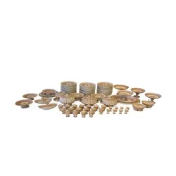 Un service de table "Longwy modèle Henri II" en faïence "terre de fer"