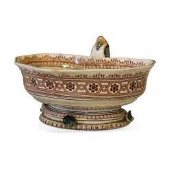 Un service de table "Longwy modèle Henri II" en faïence "terre de fer"