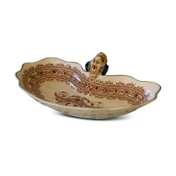 Un service de table "Longwy modèle Henri II" en faïence "terre de fer"