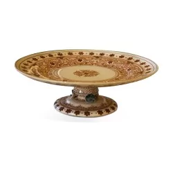 Un service de table "Longwy modèle Henri II" en faïence "terre de fer"