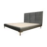 An “Omega Spring H17 +” bed base TRK22 ticking - Moinat - Beds