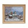 Une oeuvre "Les Diablerets, paysage enneigée" signé Richard Berger (1894-1984). Suisse - Moinat - Tableaux - Paysage