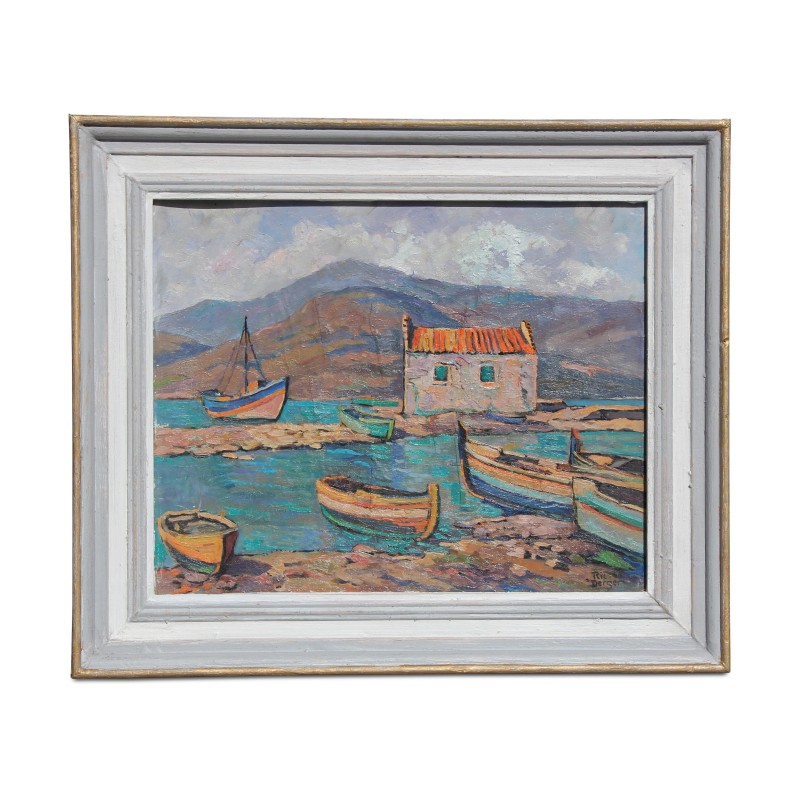A work \"Porto de la Selva\" signed Richard Berger (1894-1984). Swiss - Moinat - Painting - Landscape