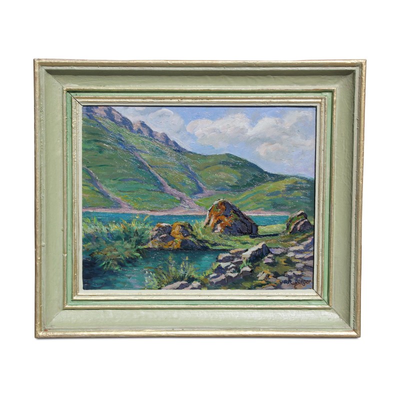 Une oeuvre "lac d’Aï" signé Richard Berger (1894-1984). Suisse. - Moinat - Tableaux - Paysage