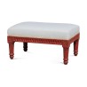 A red lacquered Louis XVI footstool. To cover - Moinat - Stools, Benches, Pouffes