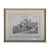 A work \"View of the castle of Nyon\" signed Constant Bourgeois (1767-1841) 1820 - Moinat - Prints, Reproductions