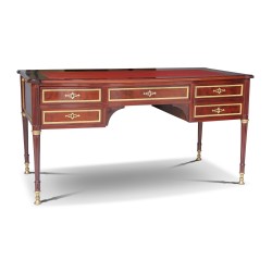 A Louis XVI style mahogany tiered desk