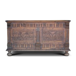 A richly carved walnut sideboard from Thierrens. Switzerland