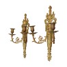 A pair of bronze light fixtures, circa 1870. Not electrified - Moinat - Wall lights, Sconces