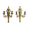 A pair of bronze light fixtures, circa 1870. Not electrified - Moinat - Wall lights, Sconces