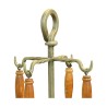 A set of wrought iron fireplace tools with wooden handles - Moinat - Fireplace accessories