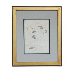 Ein Aquarell „Vogelporträt“, signiert von René Portocarrero (1912 - 1985), Kuba