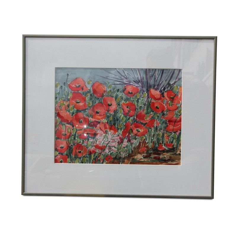 A work \"Coquelicot\" signed Jean Leuenberger. - Moinat - Painting - Miscellaneous