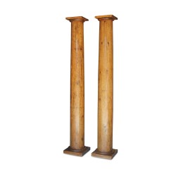 A pair of fir wood columns.